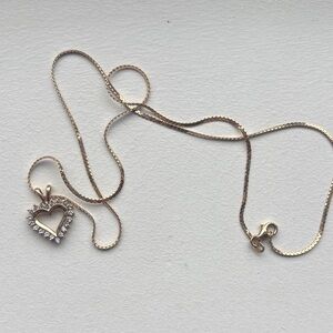 Gold Heart Pendant Necklace